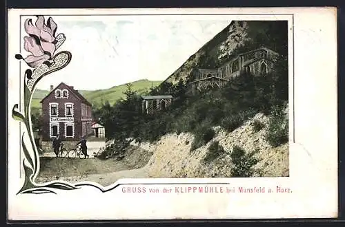 AK Mansfeld a. Harz, Gasthaus zur Klippmühle