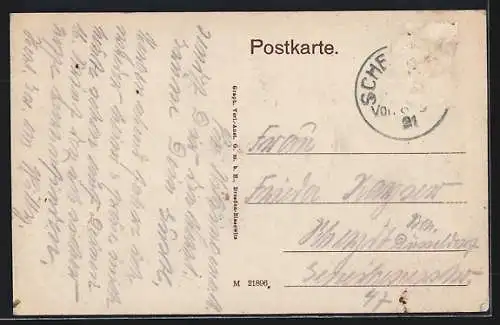 AK Kitzingen, Kaiser-Wilhelm-Strasse mit Handlung und Konditorei