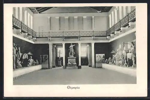 AK Olympia, Skulpturensaal im Museum