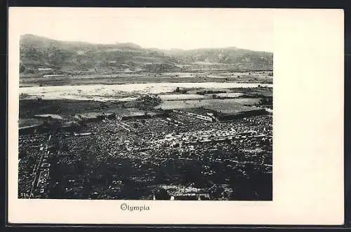 AK Olympia, Panoramablick auf die Ruinen