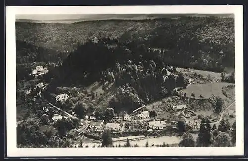 AK Litice n. Orl., Panorama mit Strassenpartie