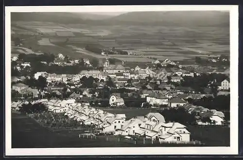 AK Ceská Trebova, Panorama mit Kirche