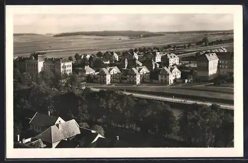 AK Policka, Panorama mit Strassenpartie
