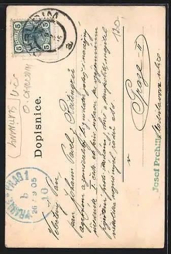 AK Slatina, Ortspartie mit Turm