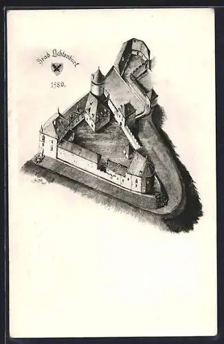 Künstler-AK Lichtenburk, Hrad
