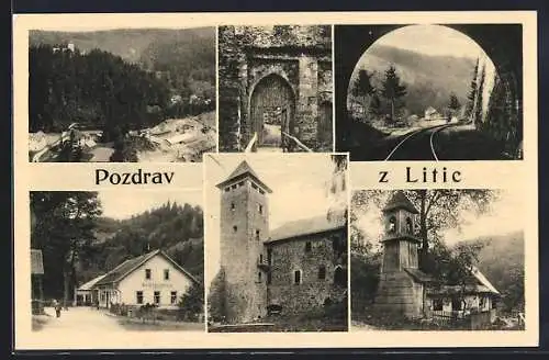 AK Litic, Restaurant, Kirche, Tordurchgang