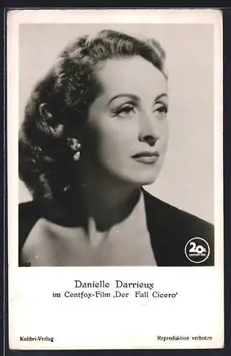 AK Danielle Darrieux im Film Der Fall Cicero, Portrait