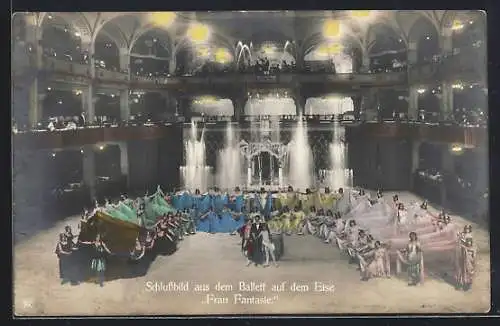 AK Berlin, Friedrichstrasse, Admiralspalast, Schlussbild aus dem Ballett auf dem Eise Frau Fantasie