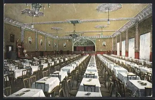AK Berlin-Kreuzberg, Königgrätzer Str. 121, Innenansicht des Speisesaals Zum Hofjäger