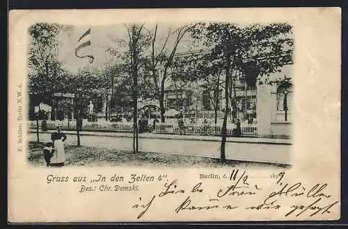AK Berlin-Tiergarten, In den Zelten 4, Bes. Chr. Demski