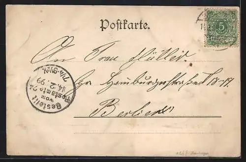 AK Berlin-Tiergarten, In den Zelten 4, Bes. Chr. Demski