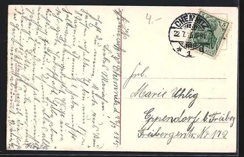 AK Chemnitz, Strassenpartie an der Gewerbekammer