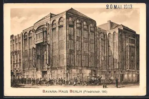 AK Berlin, Bavaria-Haus an der Friedrichstrasse 180 Ecke Taubenstrasse