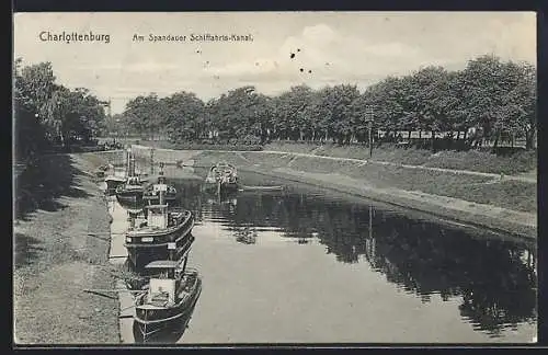 AK Berlin-Charlottenburg, Am Spandauer Schiffahrts-Kanal
