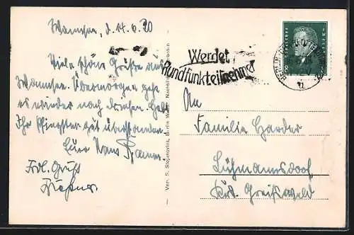 AK Berlin-Wannsee, Restaurant Schwedischer Pavillon vom Wasser gesehen