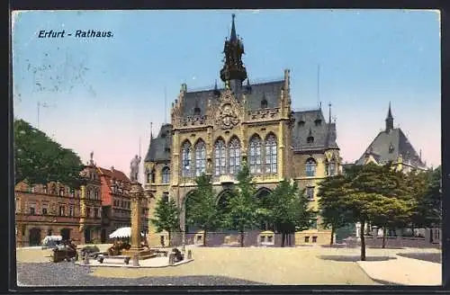 AK Erfurt, Blick auf das Rathaus