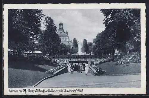 AK Bonn a. Rh., Poppelsdorfer Allee und Universität