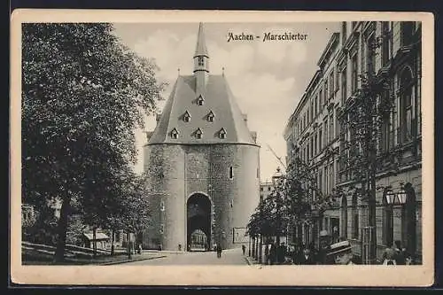 AK Aachen, Blick zum Marschiertor