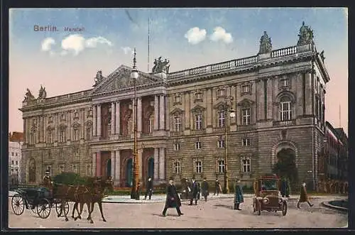 AK Berlin, Marstall, Auto, Kutsche