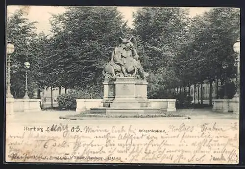 AK Hamburg-Neustadt, am Kriegerdenkmal