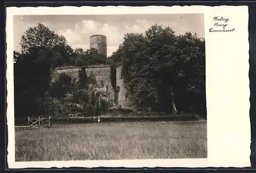 AK Belzig, Blick auf Burg Eisenhandt