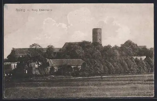AK Belzig, Burg Eisenhardt von einem Feld aus