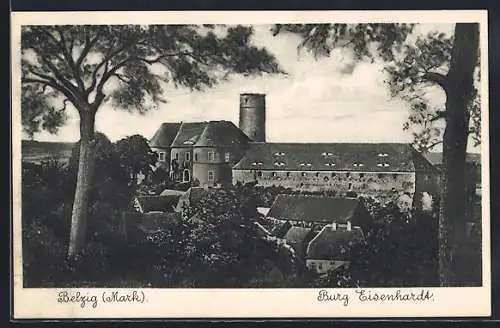 AK Belzig /Mark, Burg Eisenhardt aus der Vogelschau