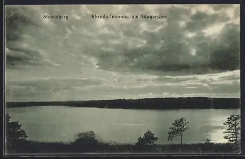 AK Strausberg, Abendstimmung am Fänger-See