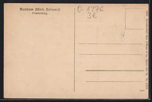 AK Buckow /Märk. Schweiz, Am Poetensteg