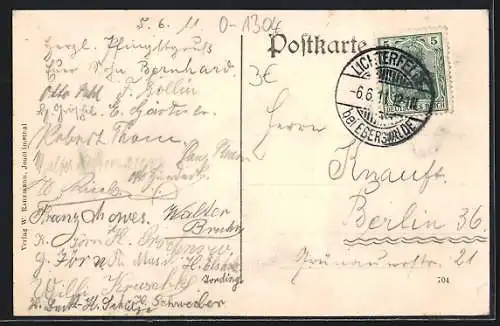 AK Werbellin, Badegäste am Werbellinseeufer