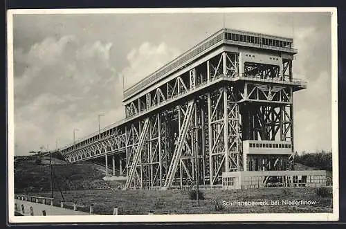 AK Niederfinow, Totalansicht des Schiffshebewerk