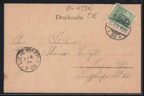 AK Potsdam, Ortsansicht mit Brücke aus der Vogelschau