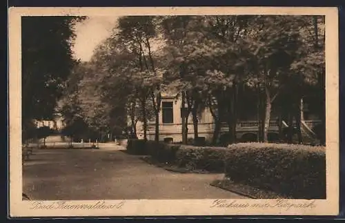 AK Bad Freienwalde a. O., Kurhaus mit Kurpark