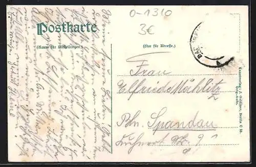 AK Freienwalde a. O., Papenteich mit Papenmühle u. Bootspartie