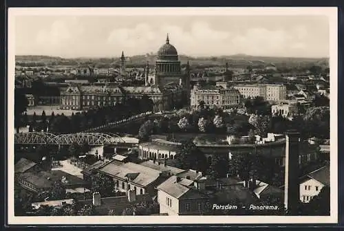 AK Potsdam, Totalansicht mit Nikolaikirche