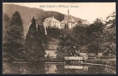 AK Burg Schlitz i. Meckl., Partie am Schloss