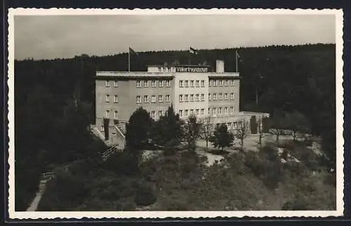 AK Niederfinow, Erholungsheim Völkerfreundschaft aus der Vogelschau