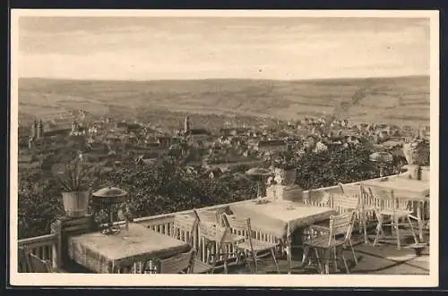 AK Bad Mergentheim, Gesamtansicht vom Terrassencafe Waldeck aus