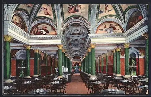 AK München, Cafe Luitpold, Säulenhalle, Innenansicht