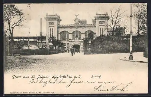 AK St. Johann-Saarbrücken, Bahnhof, Eingangsportal