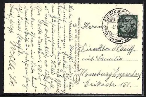 AK Höchenschwand /Schwarzwald, Teilansicht mit Strassenpartie