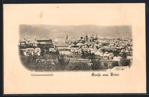 AK Trier, Gesamtansicht mit Dom