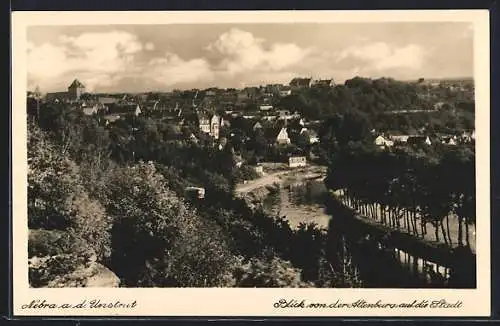 AK Nebra a. d. Unstrut, Blick von der Altenburg auf den Ort