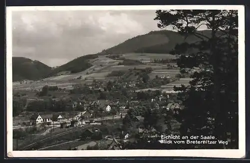 AK Eichicht an der Saale, Blick vom Breternitzer Weg auf den Ort