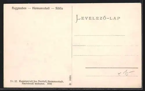 AK Hermannstadt / Nagyszeben / Sibiu, Teilansicht mit Kirchen
