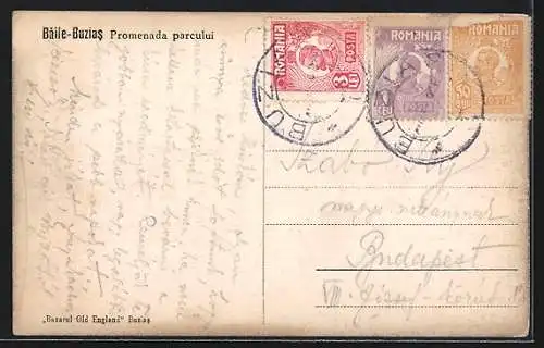 AK Baile-Buzias, Promenada parcului