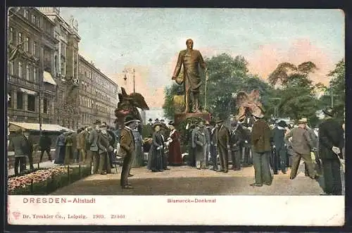 AK Dresden-Altstadt, Bismarck-Denkmal