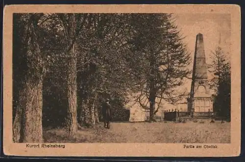 AK Rheinsberg, Partie am Obelisk