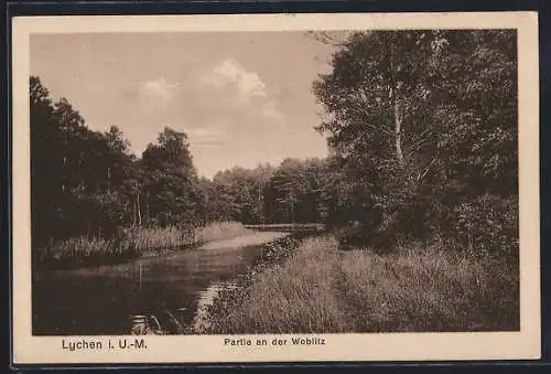 AK Lychen, Partie an der Woblitz