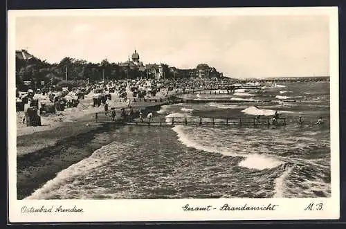 AK Arendsee /Ostseebad, Gesamt-Strandansicht